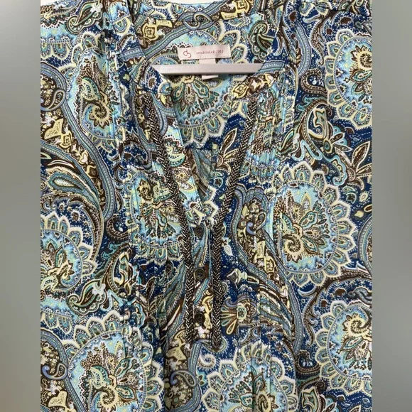 Paisley Print Women's Flowy Top - Picture 3 of 6